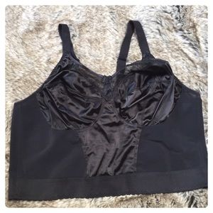 Goddess black longline bra 46DD